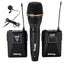 Ultimaxx Wireless Mic Kit with Lavalier Mic, Cables, Carry Case and Handheld Mic