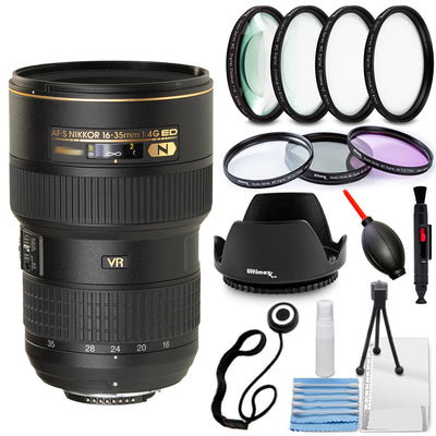 Nikon AF-S NIKKOR 16-35mm f/4G ED VR Lens 2182 + Filter Kit Bundle