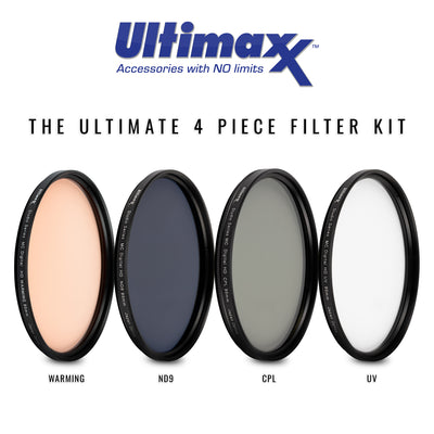 ULTIMAXX Kit de filtres HD multicouches 105 mm, 4 pièces, 105 mm (UV, CPL, réchauffement, FLD)