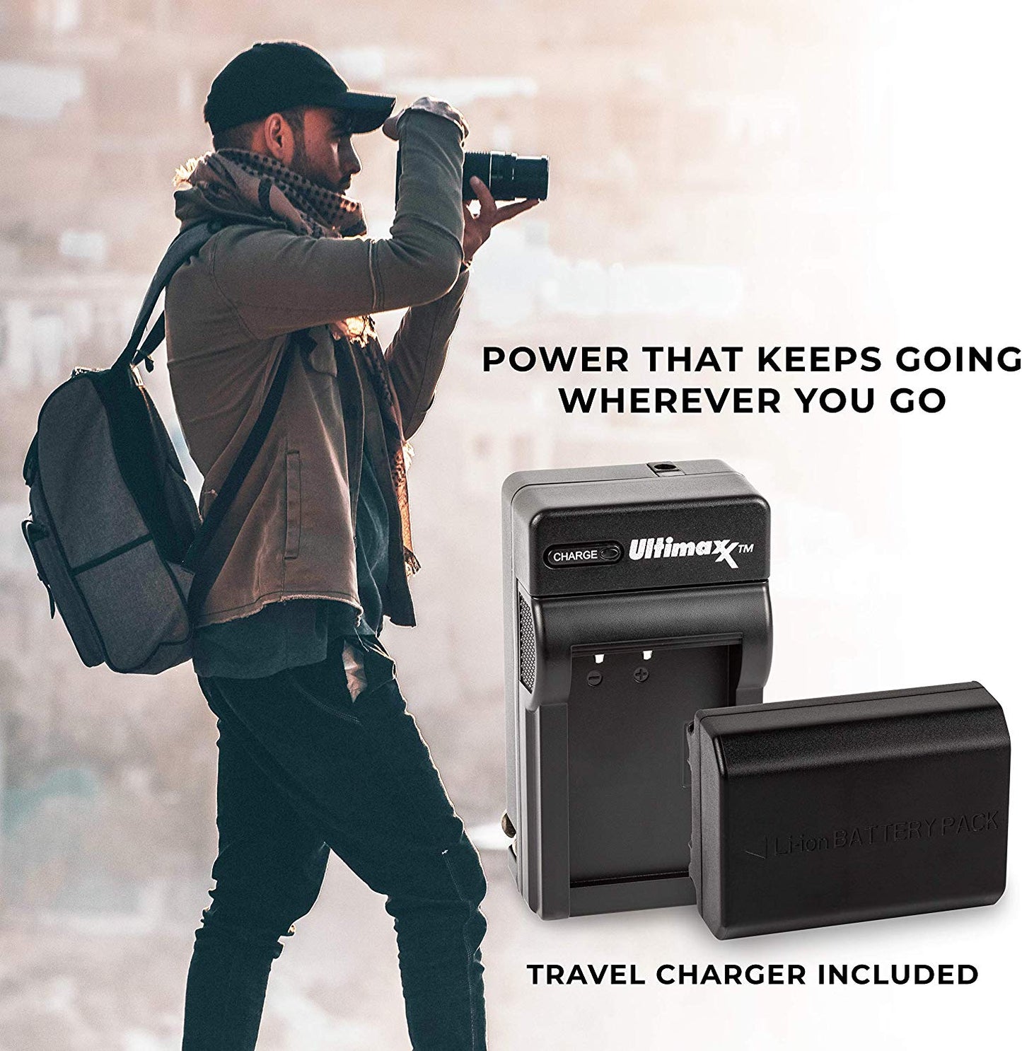 Chargeur de voyage ULTIMAXX + 2x batteries de remplacement pour Sony FZ100 - 2500 mah