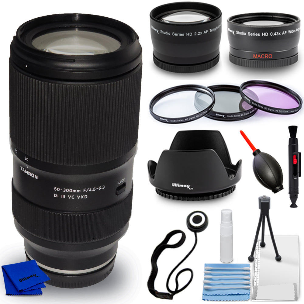 Tamron 50-300mm f/4.5-6.3 Di III VC VXD Lens (Sony E) AFA069S700 - 10PC Bundle