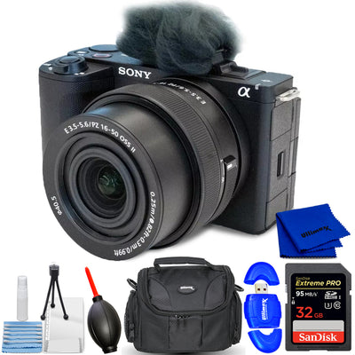 Sony ZV-E10 II Mirrorless Camera with 16-50mm Lens (Black) - 7PC Accessory Kit