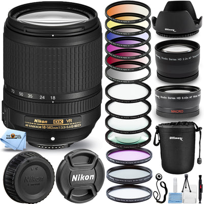Nikon 18-140mm f/3.5-5.6G ED VR AF-S DX NIKKOR Zoom Lens Bundle 3