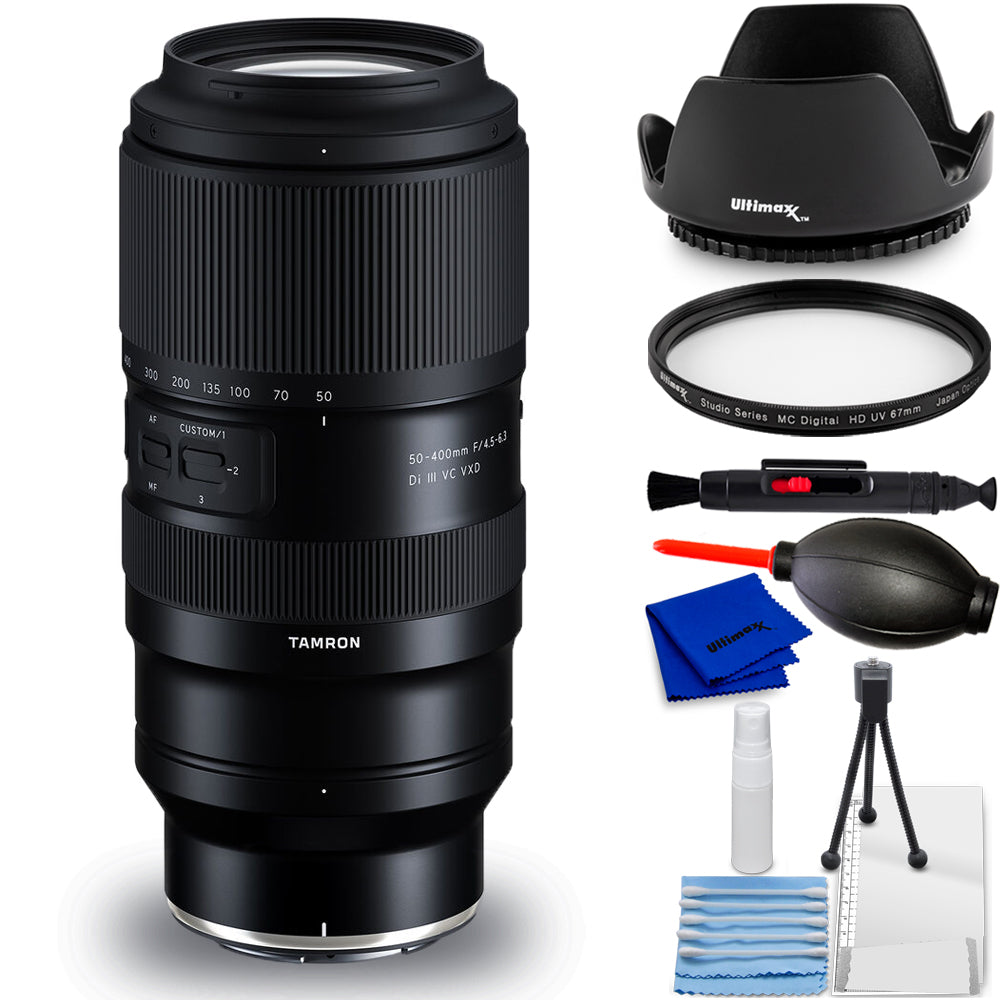 Tamron 50-400mm f/4.5-6.3 Di III VC VXD Lens (Nikon Z) AFA067Z700 - 7PC Bundle