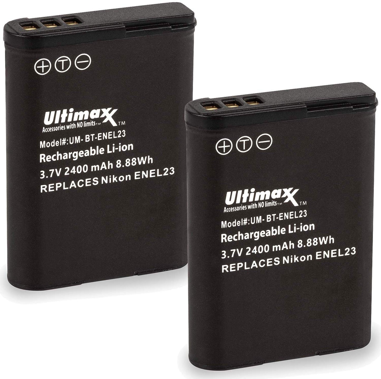 Batterie de remplacement ULTIMAXX et chargeur de voyage pour Nikon EN-EL23