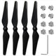 ULTIMAXX Phantom 4 Quick Release Nylon Propeller Prop with Install Kit (Black) Ultimaxx