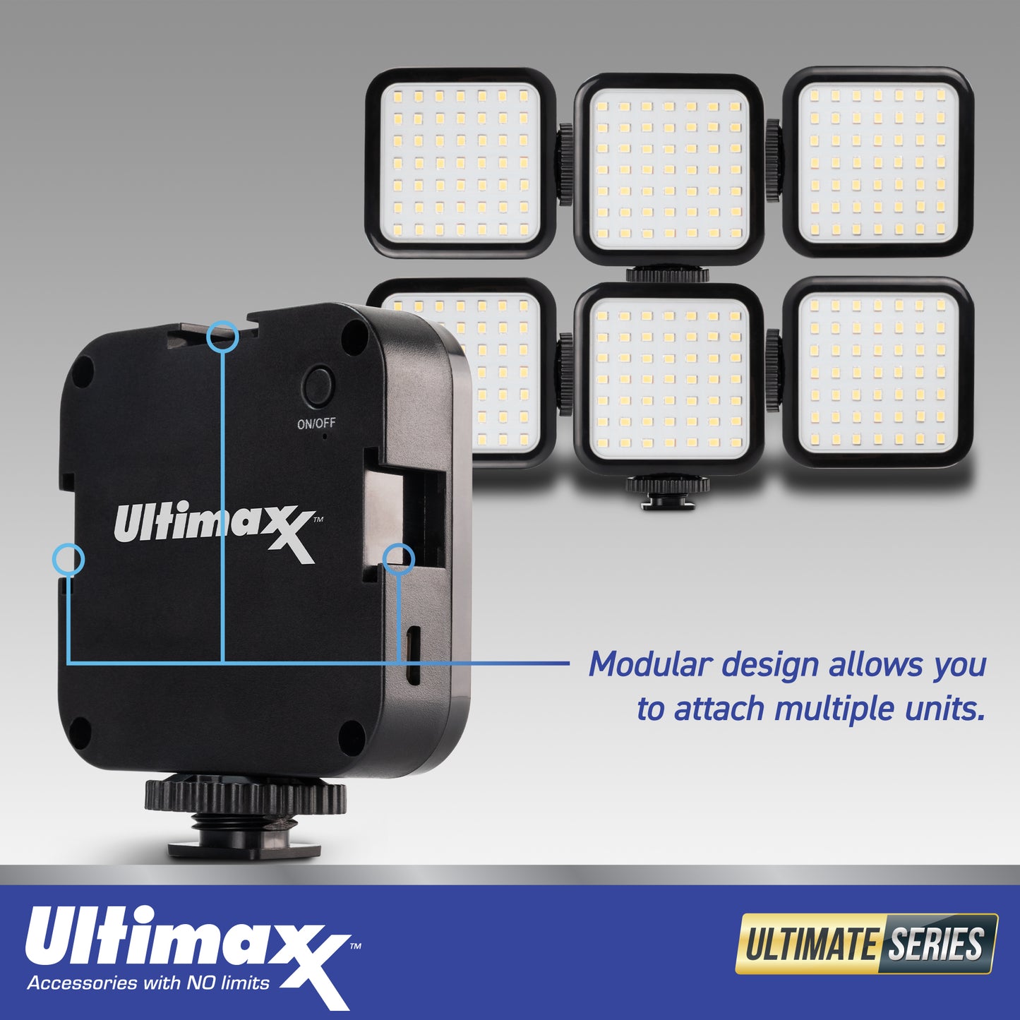 Ultimaxx Mini 49 LED Video Light - USB / Built-In Rechargeable Li-ion Battery