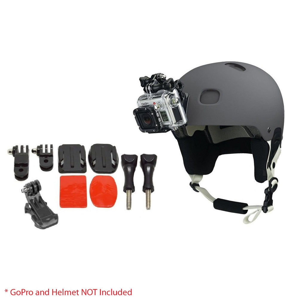 Support latéral de casque adhésif incurvé pour GoPro HERO9 8 7 6 5 4 3+ Kit de caméra de sport