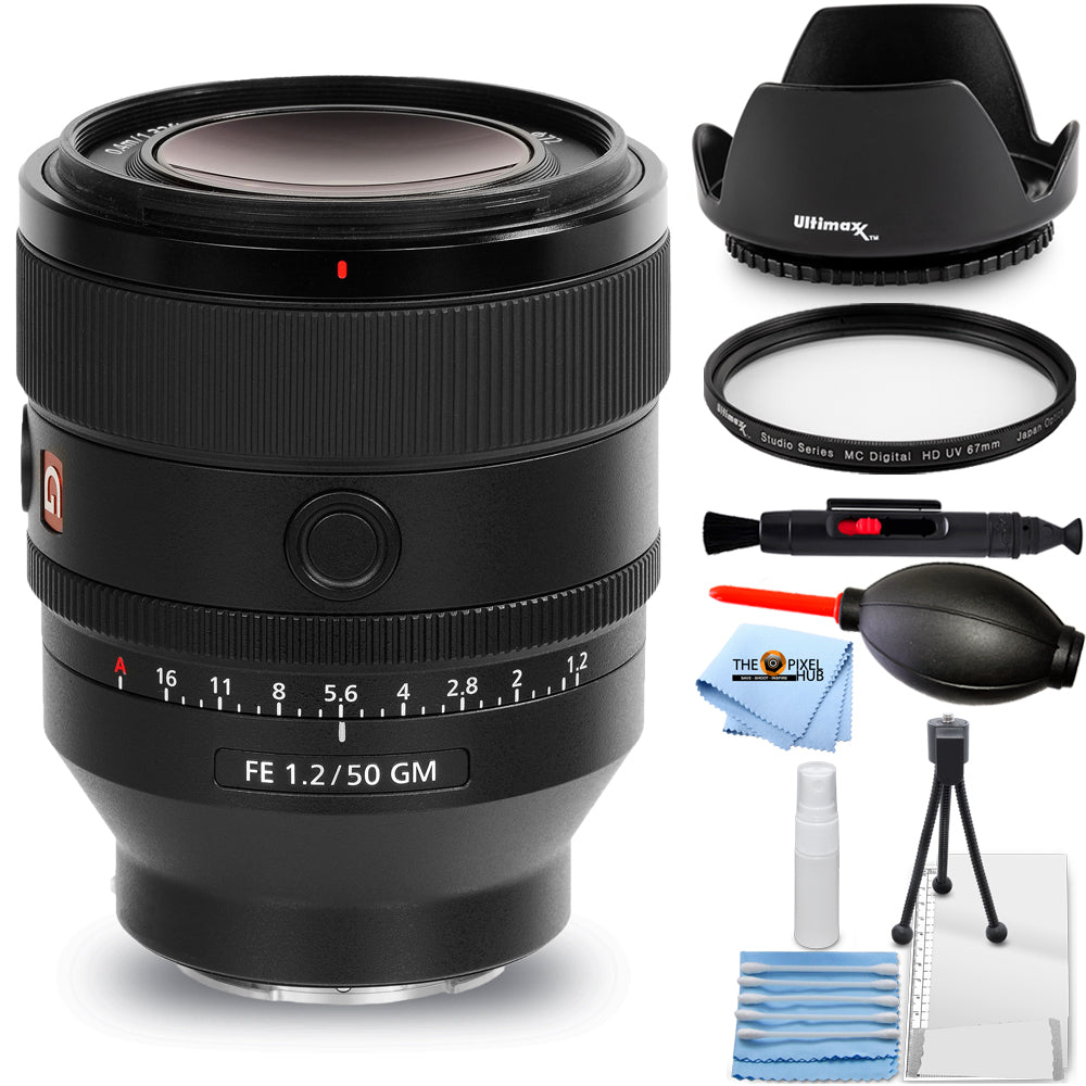 Objectif Sony FE 50 mm f/1.2 GM SEL50F12GM - Ensemble d'accessoires 7 pièces