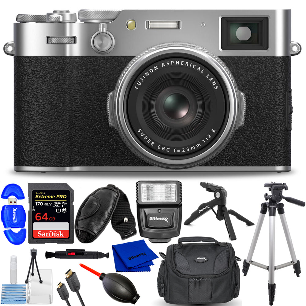 Appareil photo numérique FUJIFILM X100VI (argent) Bundle 3