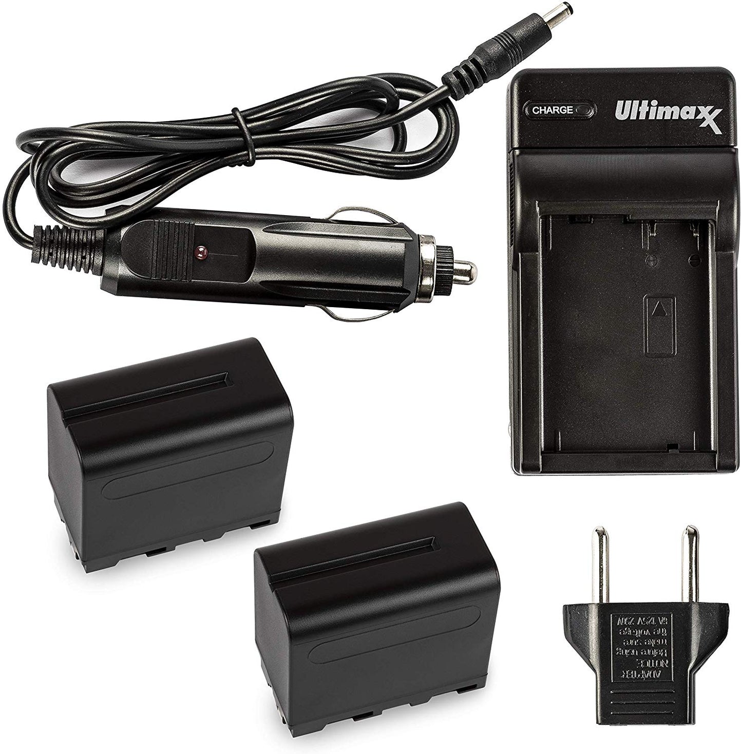 Chargeur de voyage ULTIMAXX + Batterie de remplacement pour Sony F960/970/975 - 7800 mah