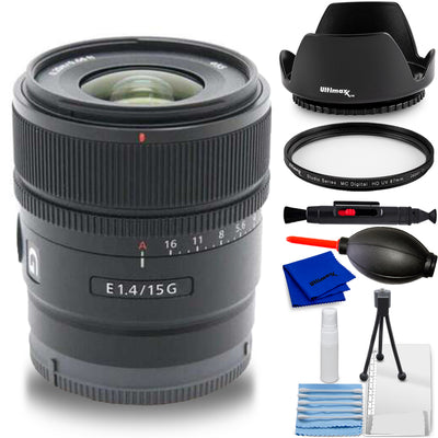 Objectif Sony E 15 mm f/1,4 G SEL15F14G - Ensemble d'accessoires 7 pièces