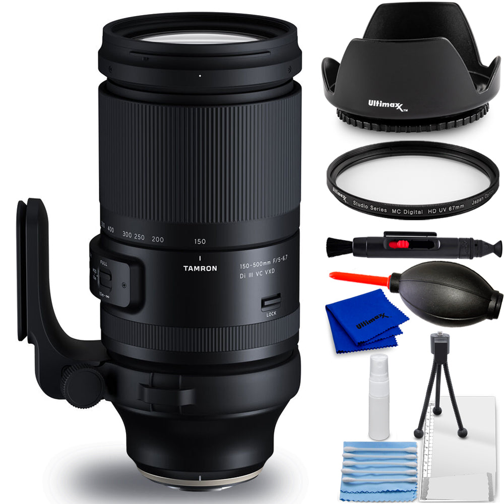 Objectif Tamron 150-500mm f/5-6.7 Di III VXD pour FUJIFILM X - Ensemble d'accessoires 7PC