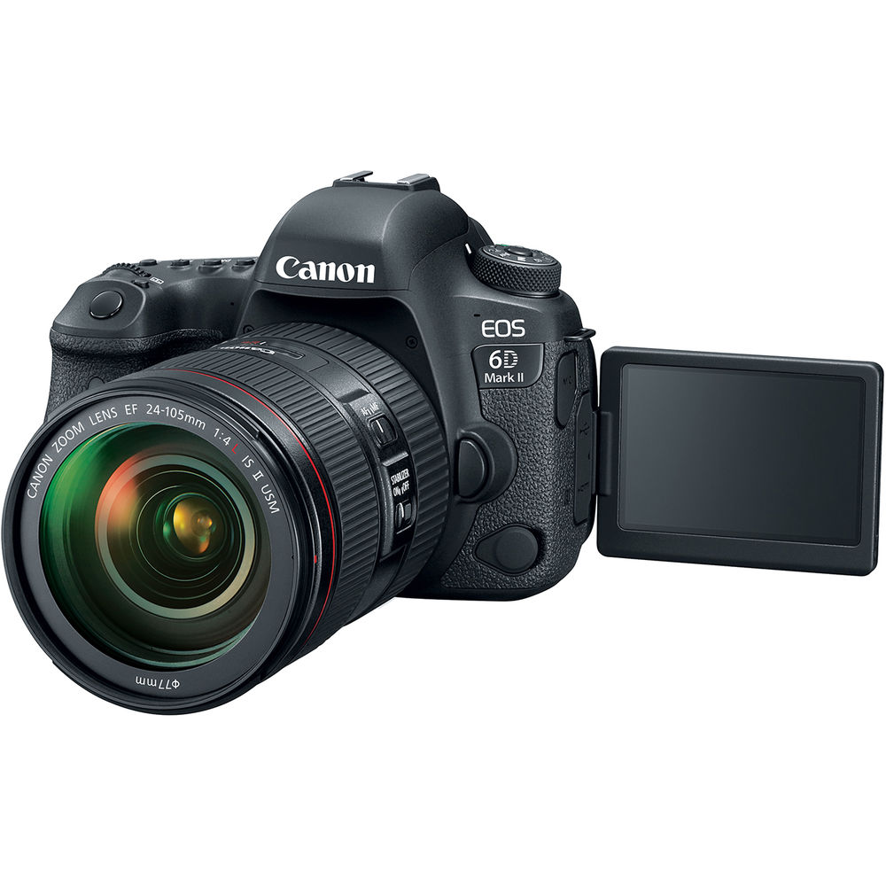 Appareil photo reflex numérique Canon EOS 6D Mark II avec objectif 24-105 mm f/4 - Ensemble d'accessoires 7 pièces