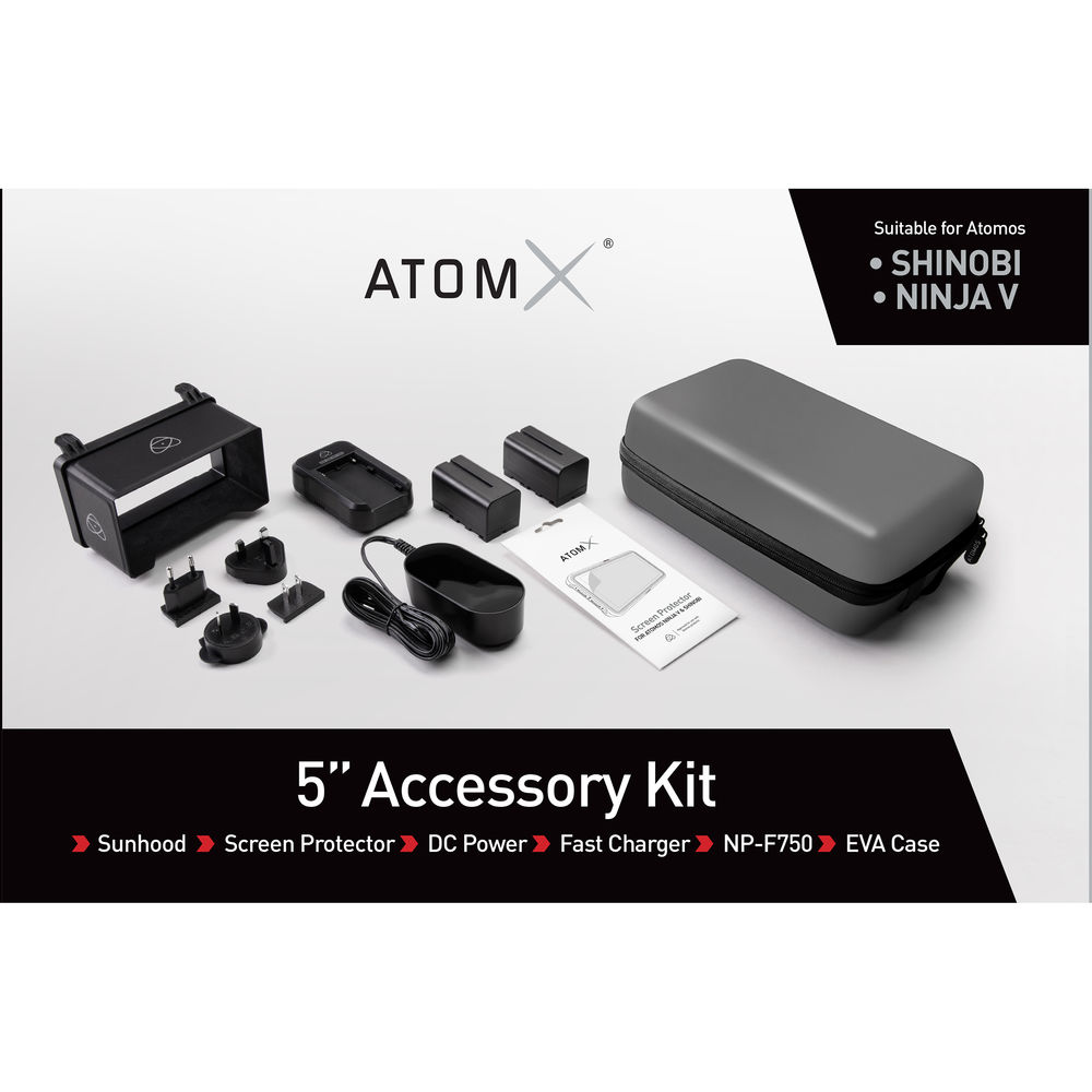 Kit d'accessoires Atomos 5" pour moniteurs Shinobi, Shinobi SDI, Ninja V - ATOMACCKT2