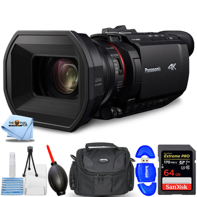 Caméscope Panasonic HC-X1500 UHD 4K HDMI Pro avec zoom 24x + 64 Go + étui