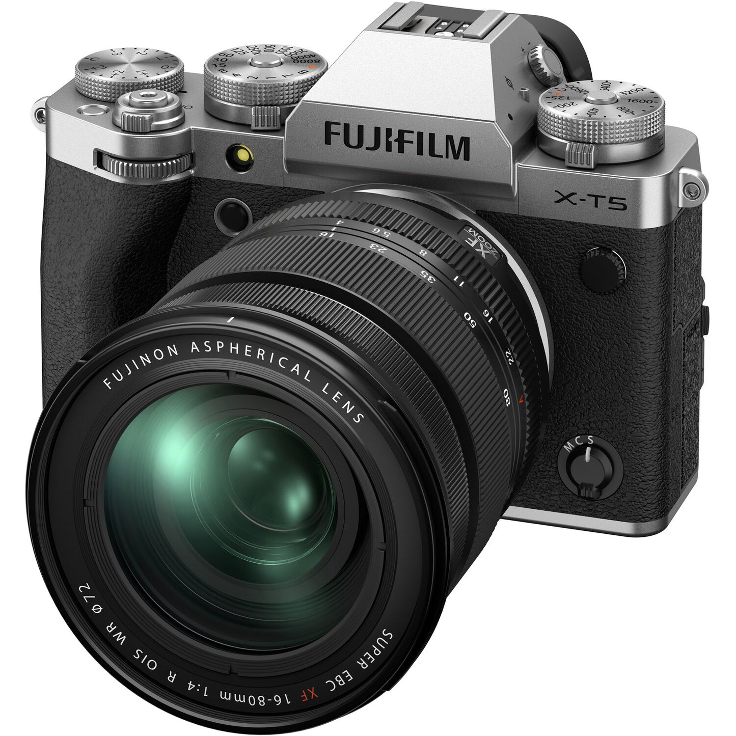 Appareil photo sans miroir FUJIFILM X-T5 avec objectif 16-80 mm argenté - Ensemble d'accessoires 14 pièces