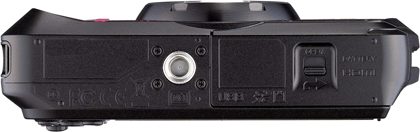 Appareil photo numérique RICOH WG-7 Caméra WEB 4K étanche à l'eau et à la poussière (rouge)