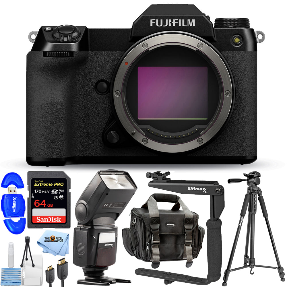 Appareil photo sans miroir moyen format FUJIFILM GFX 50S II - Ensemble d'accessoires 10 pièces