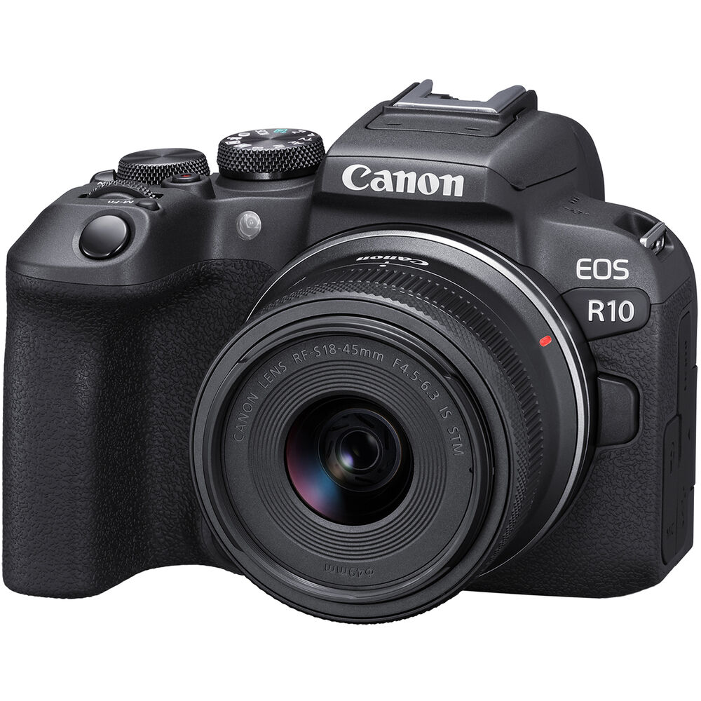 Appareil photo sans miroir Canon EOS R10 avec kit d'objectif RF-S 18-45 mm f/4.5-6.3 IS STM