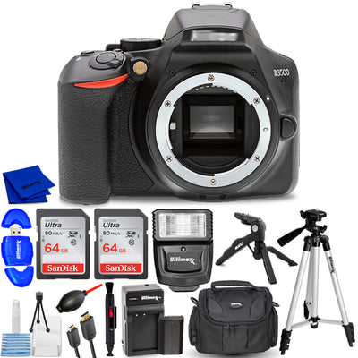 Appareil photo reflex numérique Nikon D3500 24,2 MP (boîtier uniquement) – Ensemble d'accessoires 15 pièces