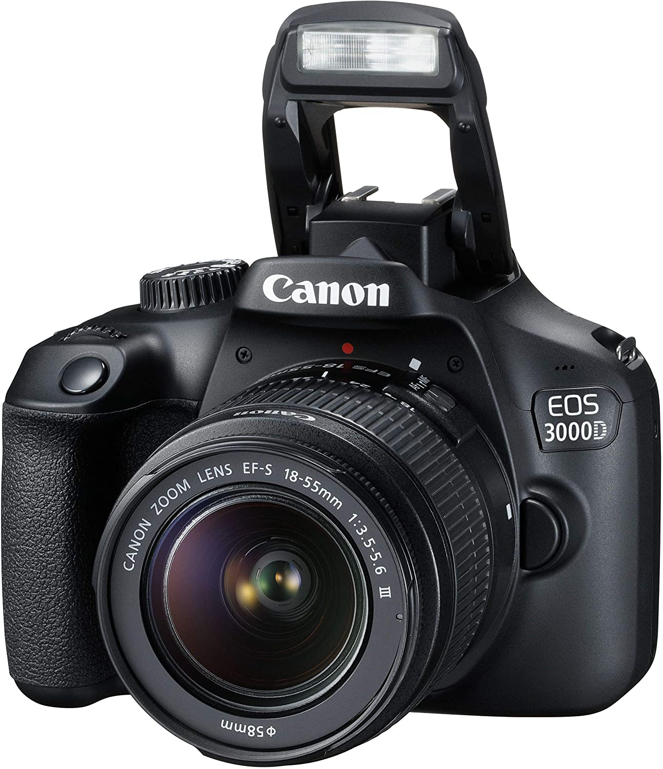 Canon EOS 3000D / T100 DSLR avec ensemble d'objectifs prédéfinis 18-55 mm III + 500 mm