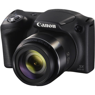 Appareil photo numérique Canon PowerShot SX420 IS 20 MP (noir) – Pack essentiel de 32 Go