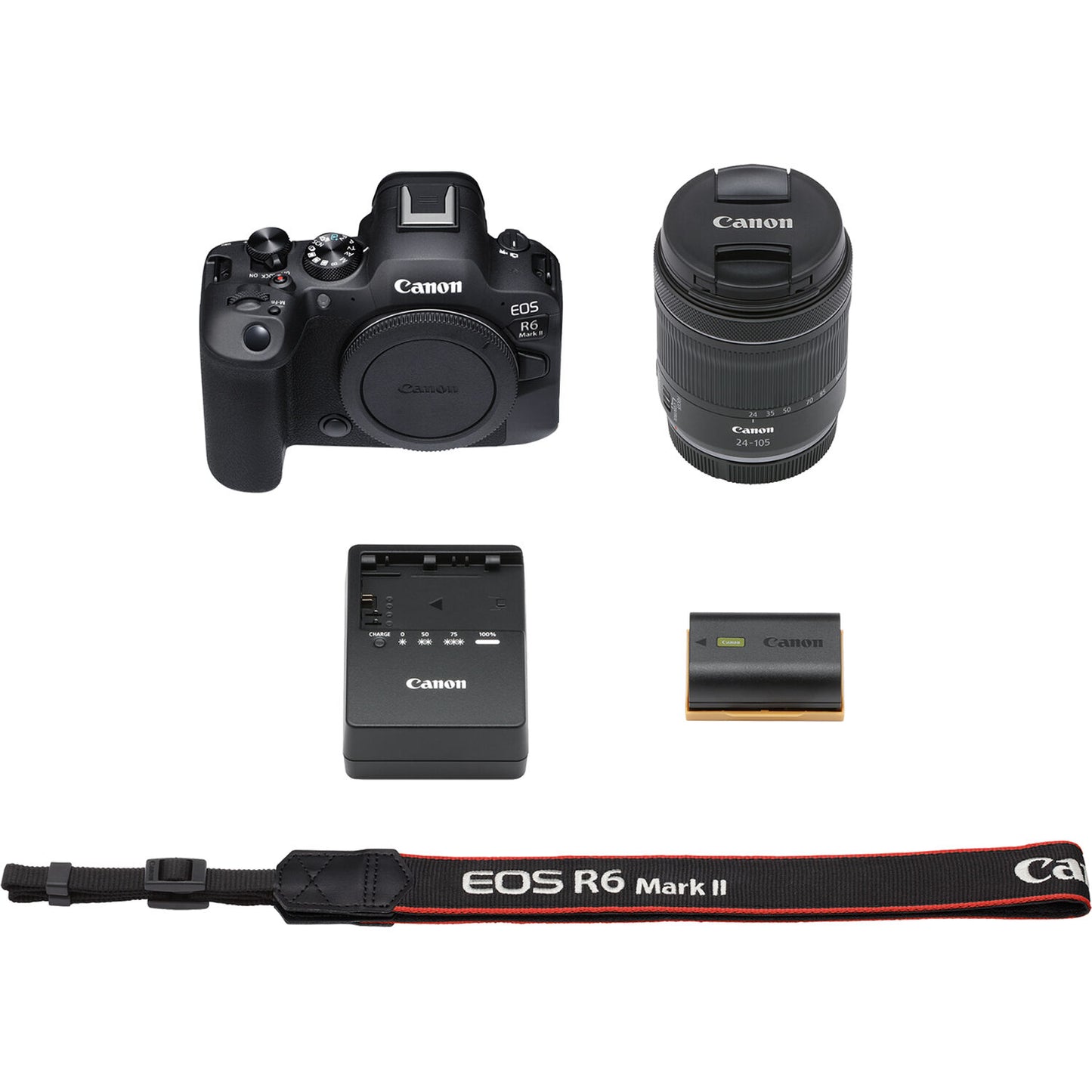 Appareil photo sans miroir Canon EOS R6 Mark II et objectif 24-105 mm f/4-7.1 - Kit d'accessoires