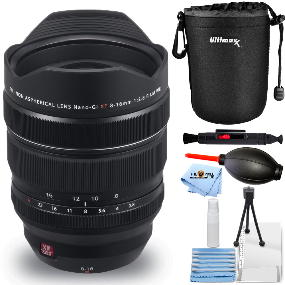 FUJIFILM XF 8-16mm f/2.8 R LM WR Lens 16591570 - 6PC Accessory Bundle