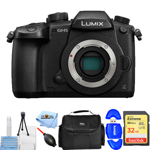 Appareil photo numérique sans miroir Micro 4/3 Panasonic Lumix DC-GH5 - Offre groupée 32 Go