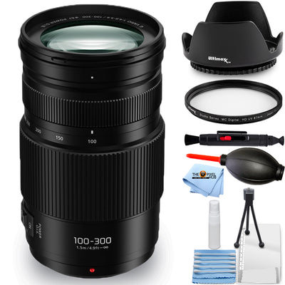 Panasonic Lumix G Vario 100-300mm f/4-5.6 II POWER O.I.S Lens - UV Filter Bundle