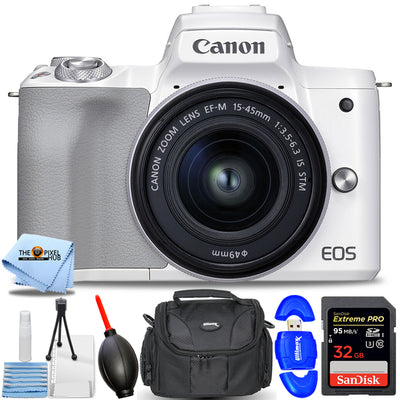 Appareil photo sans miroir Canon EOS M50 Mark II avec objectif 15-45 mm (blanc) 4729C004 - Kit