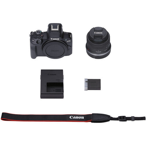 Canon EOS R50 Mirrorless Camera with 18-45mm Lens (Black) - 5811C012