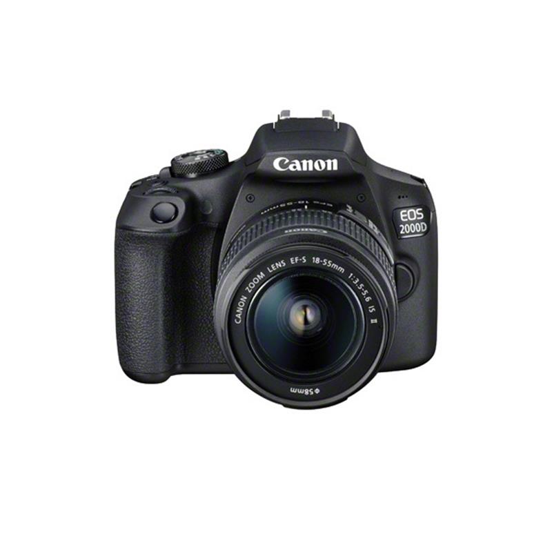 Canon EOS 2000D / Rebel T7 avec objectif IS II 18-55 mm + BATTERIE EXT + Pack 64 Go