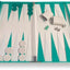 Lucite Acrylique Backgammon Set 45,7 cm Grande planche de qualité supérieure + pièces (Turquois clair)