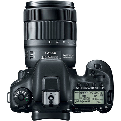 Appareil photo reflex numérique Canon EOS 7D Mark II avec objectif IS USM 18-135 mm - Kit d'accessoires 12 pièces