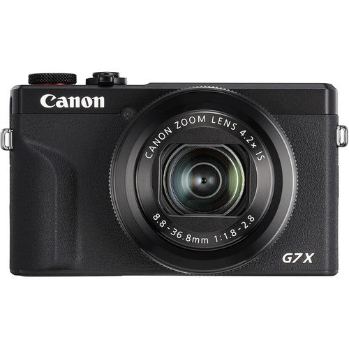 Appareil photo numérique Canon PowerShot G7 X Mark III (noir) + 32 Go + ensemble d'éclairage LED