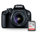 Canon EOS 4000D / Rebel T100 with EF-S 18-55mm III Lens + Sandisk Ultra 32GB SD Canon
