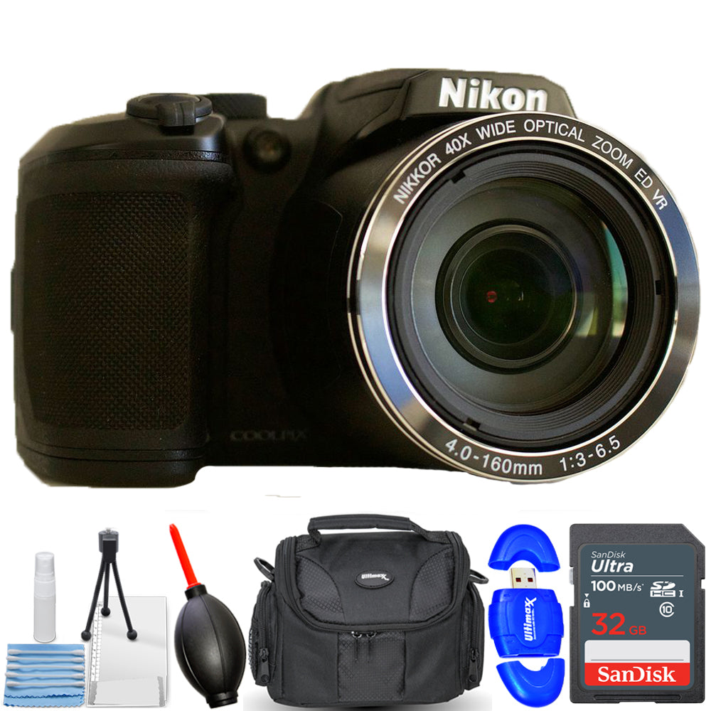 Nikon COOLPIX B500 Appareil photo numérique (Noir) 26506 – Pack essentiel 32 Go