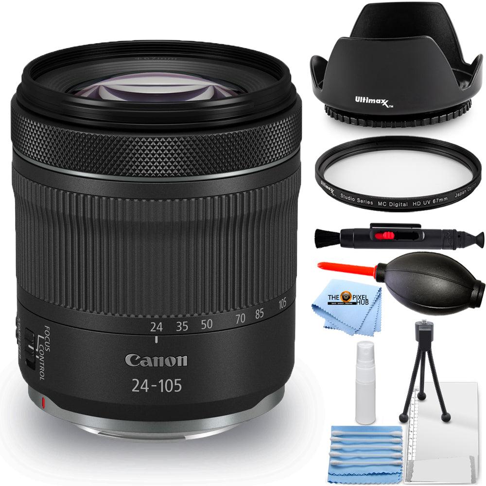 Objectif Canon RF 24-105 mm f/4-7.1 IS STM 4111C002 + ensemble de filtres UV, boîte ouverte