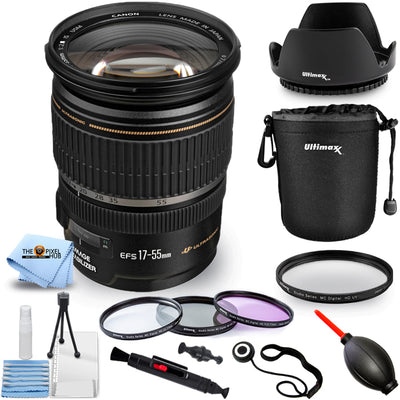 Objectif zoom Canon EF-S 17-55 mm f/2.8 IS USM + kit de filtres + pochette d'objectif