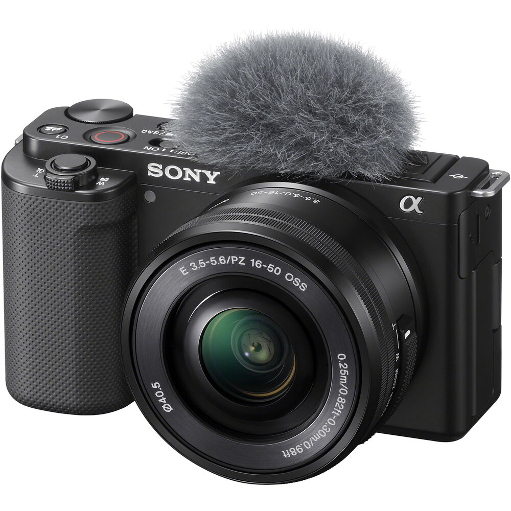 Sony ZV-E10 Mirrorless Camera with 16-50mm Lens (Black) - ILCZV-E10L/B