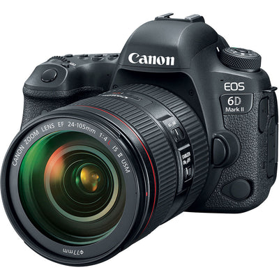 Appareil photo reflex numérique Canon EOS 6D Mark II avec objectif 24-105 mm f/4 - Ensemble d'accessoires 7 pièces