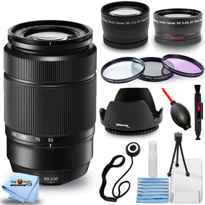 Fujifilm XC 50-230mm f/4.5-6.7 OIS II Lens (Black) - 10PC Accessory Bundle