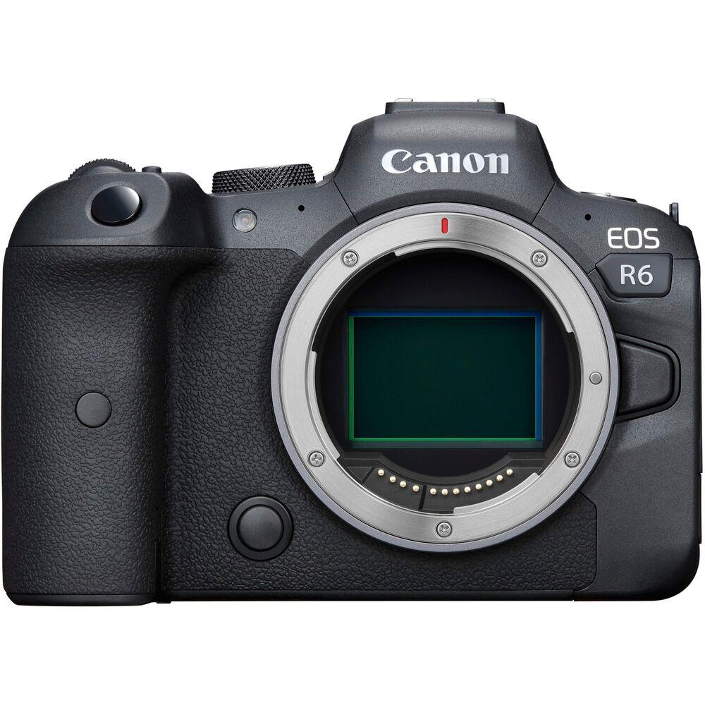 Appareil photo numérique sans miroir Canon EOS R6 (boîtier uniquement) + BATTERIE EXT + Offre groupée 128 Go