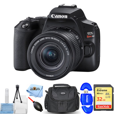 Appareil photo Canon EOS Rebel SL3 avec objectif IS STM 18-55 mm (noir) - Kit d'accessoires 7 pièces