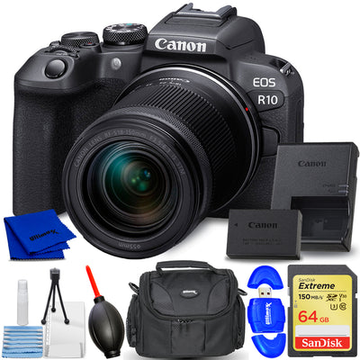 Canon EOS R10 Mirrorless Camera with 18-150mm Lens 5331C016 - 7PC Accessory Kit