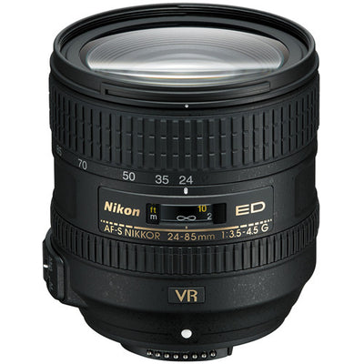 Objectif Nikon AF-S NIKKOR 24-85 mm f/3.5-4.5G ED VR + kit de filtres + pochette d'objectif