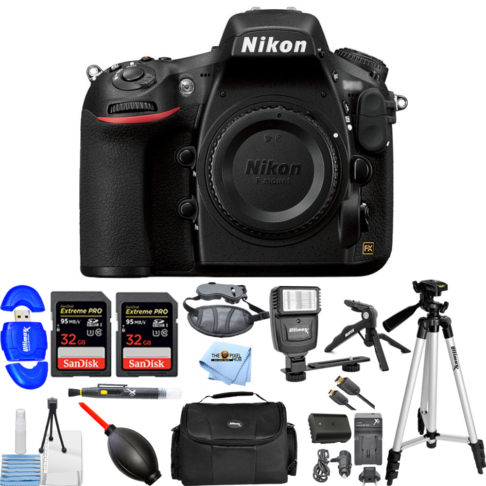 Appareil photo reflex numérique Nikon D810 (boîtier uniquement) - Ensemble d'accessoires 15PC