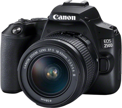 Canon EOS 250D/Rebel SL3 avec objectif 18-55 mm f/3,5-5,6 III + Extreme 32 Go et étui